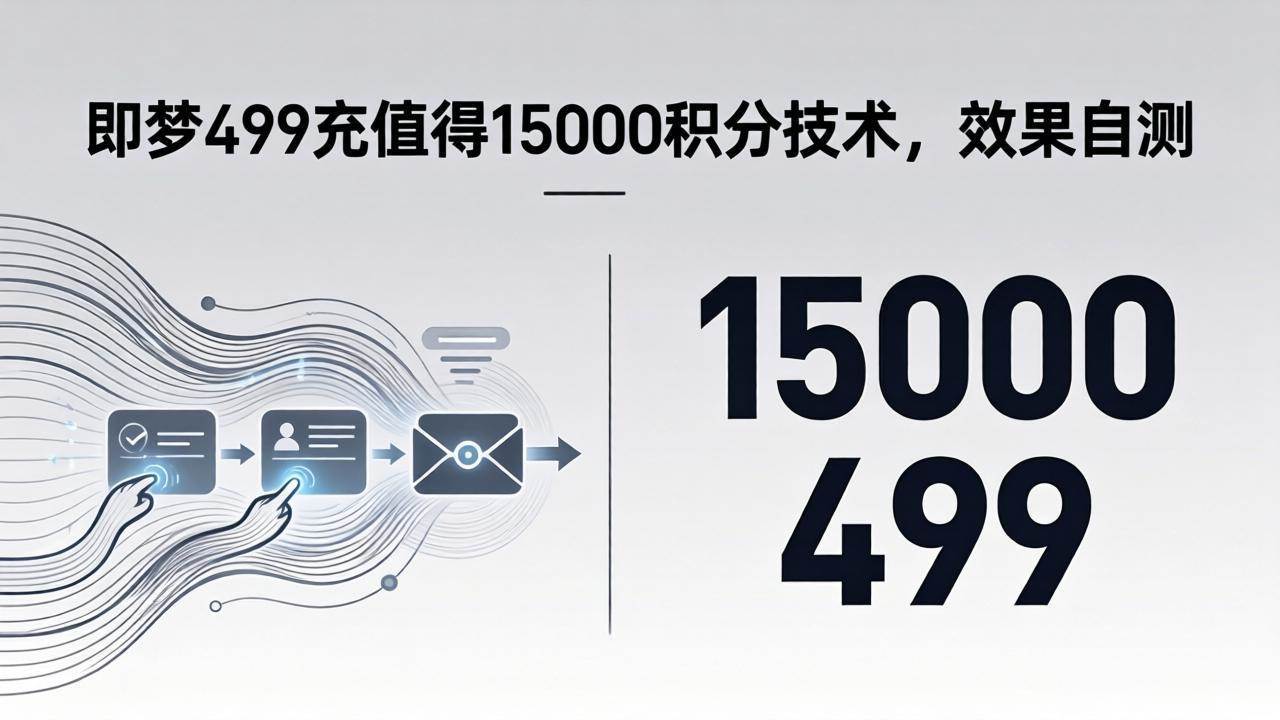 即梦499充值得15000积分技术，效果自测