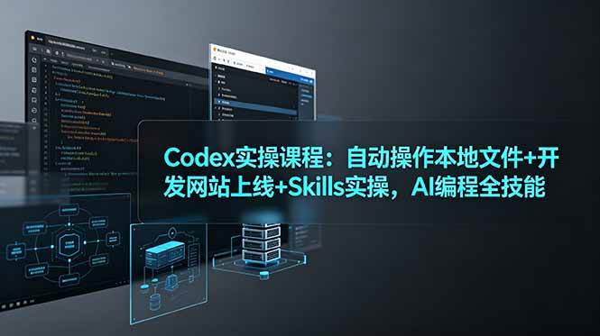 Codex实操课程：自动操作本地文件+开发网站上线+Skills实操，AI编程全技能
