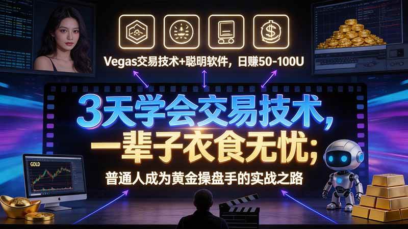 3 天学会 顺势而为交易系统，趋势看得懂、下单有依据：软件自动帮你盯盘，新手也能稳定复利