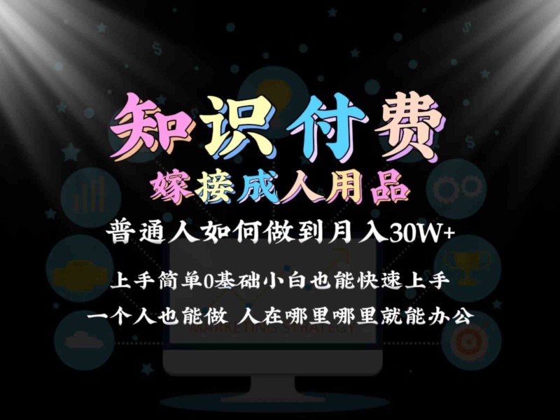 做知识付费结合成人用品如何实现单月变现30w+保姆教学1.0