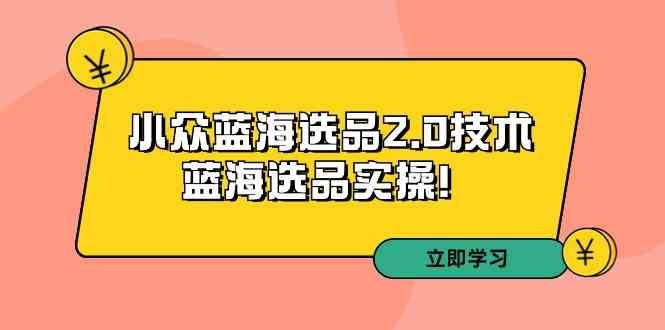 拼多多培训第33期：小众蓝海选品2.0技术-蓝海选品实操！