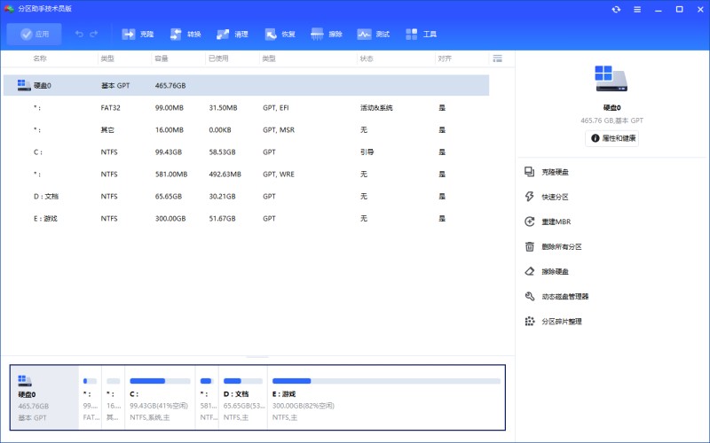 傲梅分区助手 AOMEI Partition Assistant v10.4.2技术员版