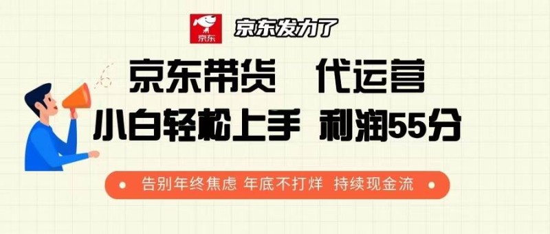 京东带货 代运营 利润55分 告别年终焦虑 年底不打烊 持续现金流